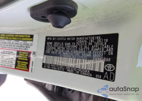 2019 Toyota Corolla Se из США, поврежденный, VIN 2T1BURHE2KC131523